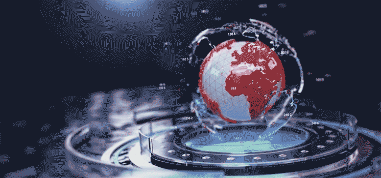A globe encircled by a multitude of numbers, a representation of the intricate web of global trading events and economic activity.