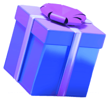 Elegante caja de regalo morada