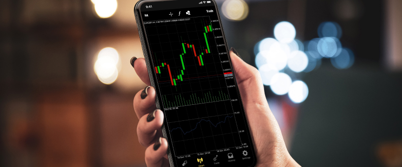 Image illustrating how to trade forex on an phone, focusing on fundamental analysis techniques and strategies.